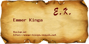 Emmer Kinga névjegykártya